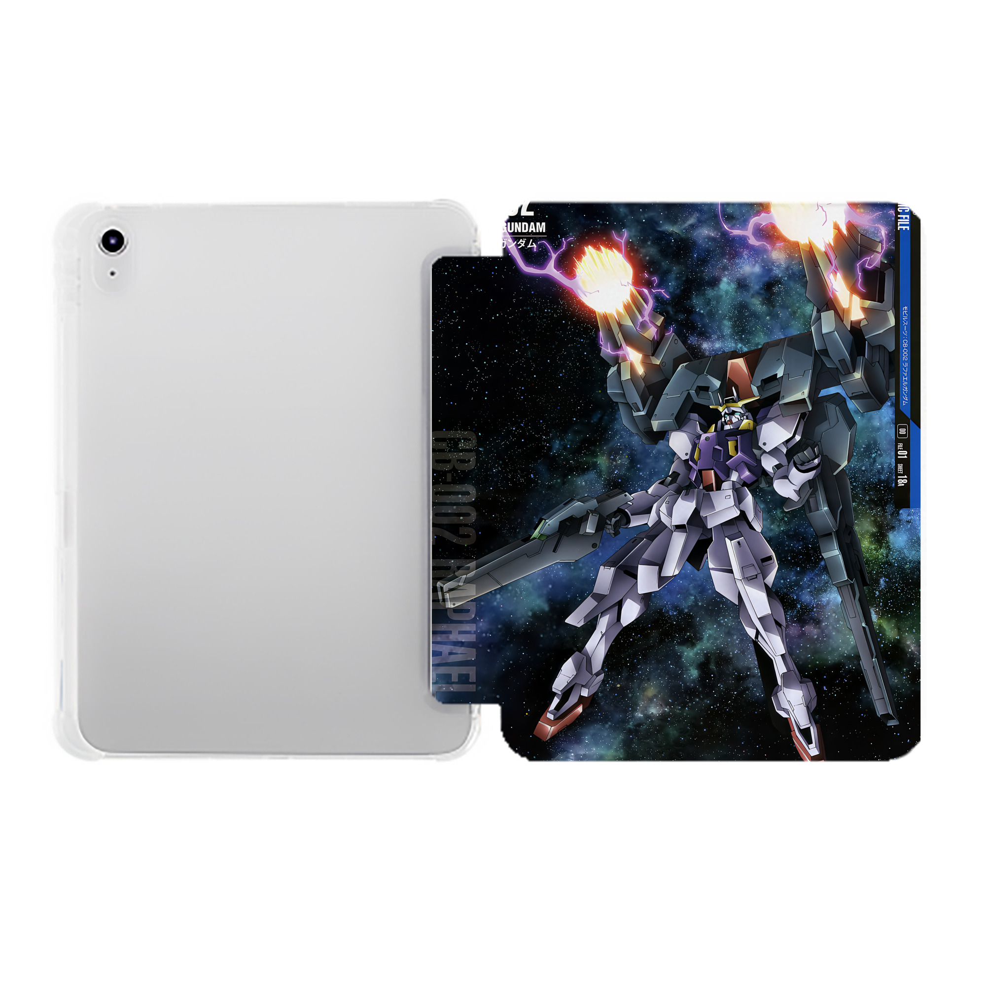（画像用） 機動戦士ガンダム Mobile Suit Gundam IPad ケース ペン収納付き 三つ折りスタンド PUレザー×シリコン 対応機種9.5/10.5/10.9インチ